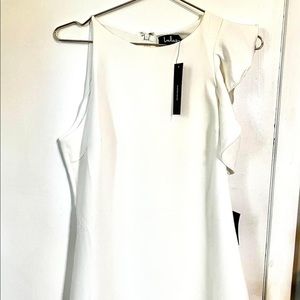 Lulus Dinah White One-Shoulder Dress